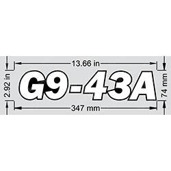 Picture of Decal - Model G9-43a