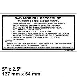 Picture of Decal- Radiator Fill
