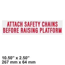 MARKLIFT 211064 DECAL - ATTACH SAFETY CHAIN