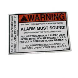 Picture of Decal-Backup Alarm Warn