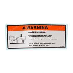 ew1dc48842 DECAL - WARNING CRUSHING