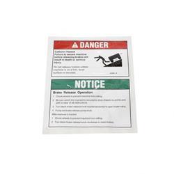 Picture of Decal Danger Brake Rel Safety