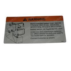 cr69282 DECAL - BATTERY WARNING