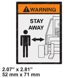 TELEDYNE PRINCETON 604-137 DECAL - WARNING STAY AWAY