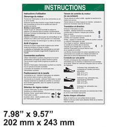 Picture of Decal - Oper Instructions (fr)