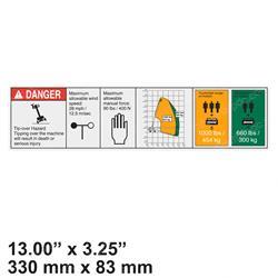 Picture of Decal - Danger Capacity S-60