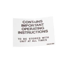 Picture of Decal - Op Instructionstorage