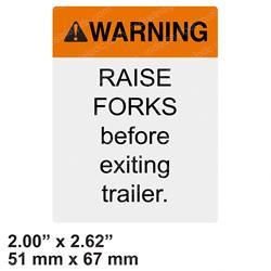 Picture of Decal - Warning Forks