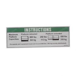 Picture of Decal - Max Load 800 Lbs