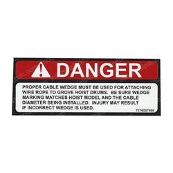 Picture of Decal - Danger Hoist- English