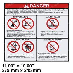 Picture of Decal, Danger, Tipping, Crushi