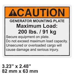 Picture of Decal - Caution Generator Plat