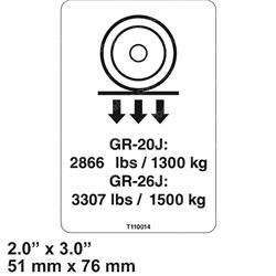 Picture of Decal-Label-Wheel Load Grj