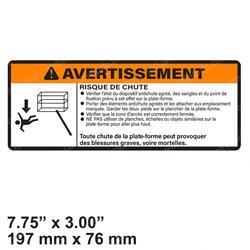 Picture of Decal  - Warn. Fall Haz.  (fr)
