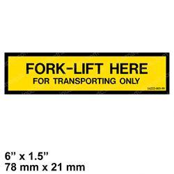 Picture of Decal - Fork Lift Here