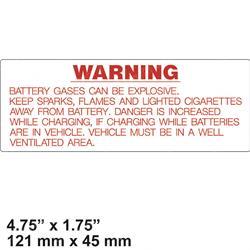 sy76697 DECAL BATTERY WARNING