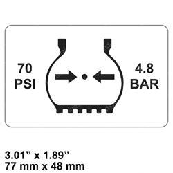 Picture of Label Tire Pressure 70 Psi