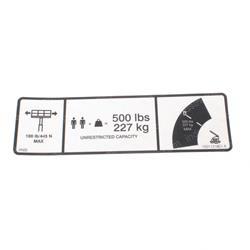 Picture of Decal - Max Cap.  500lbs/227kg
