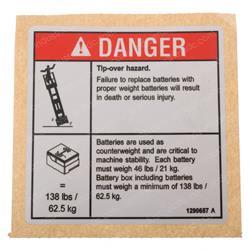 Picture of Decal,danger-Tip-Over,batt, Gs