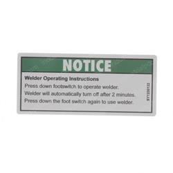 Picture of Decal - Welding Instructions
