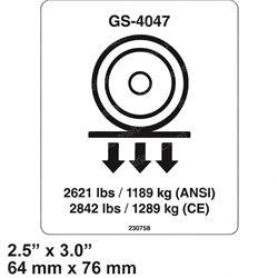 Picture of Decal - Load Wheel Gs-4047