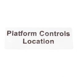 Picture of Decal - Pltfm Controls Location