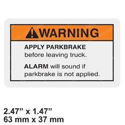 Picture of Decal - Warning Parkbrake