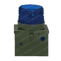 yb500d-b STROBE - 12V - BLUE - HINGED BATTERY BOX - - 6V D BATTERIES - 60 SINGLE FPM - MFR # 500D-B