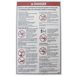 Picture of Decal - Danger Plt Inst Ce Spec