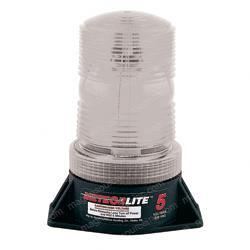 sy361005-c STROBE ML5 - 12-80V - CLEAR - PERMANENT MOUNT - NYLON PLASTIC BASE - CLASS III - 2 JOULE - 75 SINGLE FPM