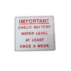 Picture of Decal - Important Check Batt