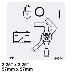 Picture of Decal - Emergency Battery