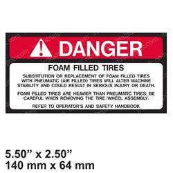 Picture of Decal - Danger Foam Fill Tires