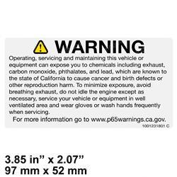 Picture of Decal - Warning Prop 65