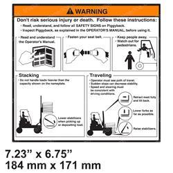 TELEDYNE PRINCETON 604-132 DECAL - WARN OPERATOR SAFETY