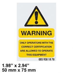 Picture of Label Warning