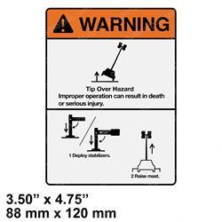 Picture of Decal - Warning Tipover Hazard