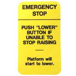 Picture of Decal Emergency Stopyellow