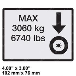 Picture of Decal - Max Wheel Load
