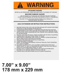 Picture of Decal - Warning (axle Ext/Ret)