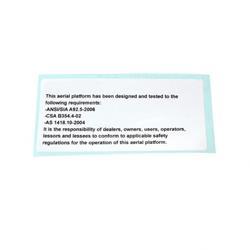 Picture of Label on/Off Slab Ansi 2006