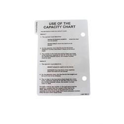 Picture of Decal Capacity Load Chart