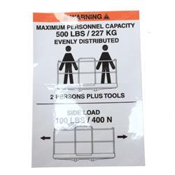 Picture of Decal- Platform Capacity Tall