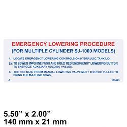 Picture of Decal - Emergency Lowering
