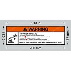 Picture of Decal Warning Tip Over Hazard