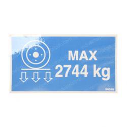 Picture of Decal - Wheel Load Ce