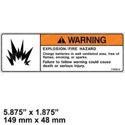 Picture of Decal - Warning Batt