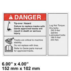 Picture of Decal-Danger Tip Over Trax
