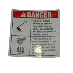 Picture of Decal Danger Tipover Hazard