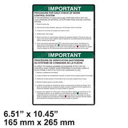 Picture of Decal Bcs Daily Check-Eng